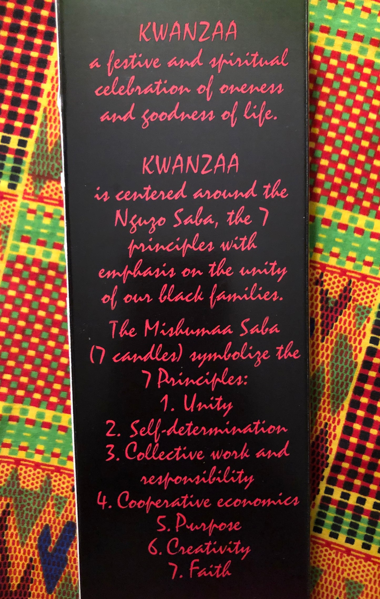 Kwanzaa Candles - 7 Piece