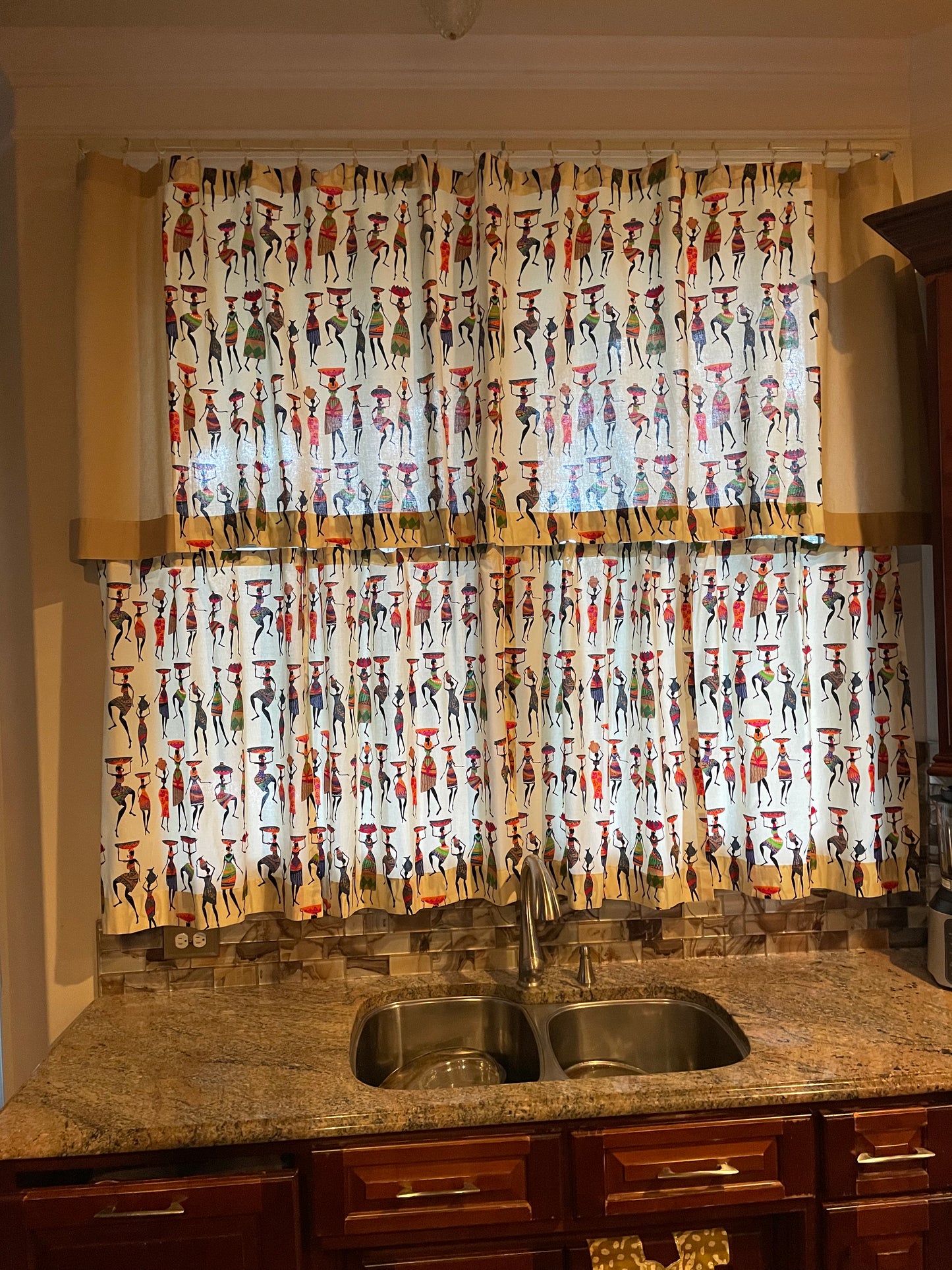 Kitchen Curtain Set - 3 Piece