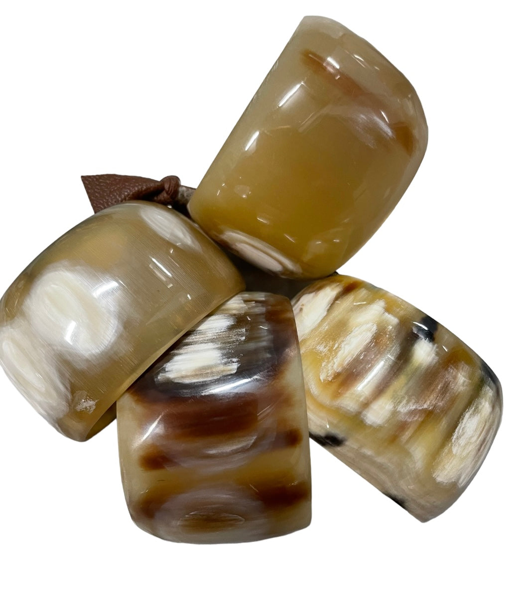 Uganda Horn Napkin Rings - 4 Piece
