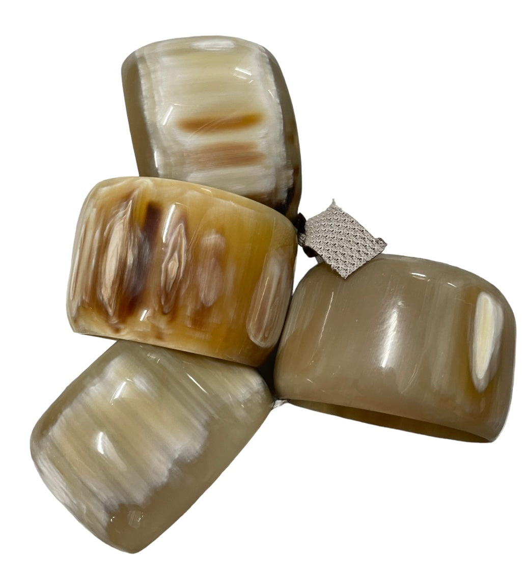 Uganda Horn Napkin Rings - 4 Piece