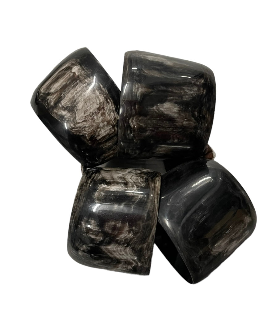 Uganda Horn Napkin Rings - 4 Piece