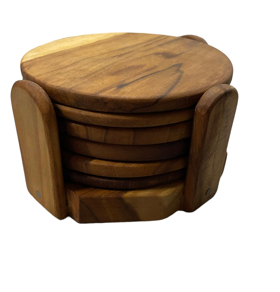 Uganda Teak Coaster Set - 4 Piece
