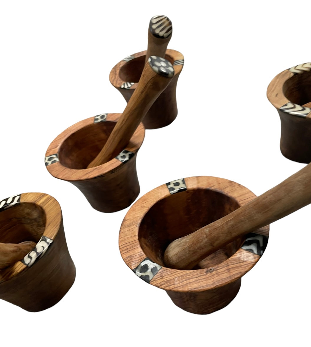 Uganda Olive Wood Mortar & Pestle