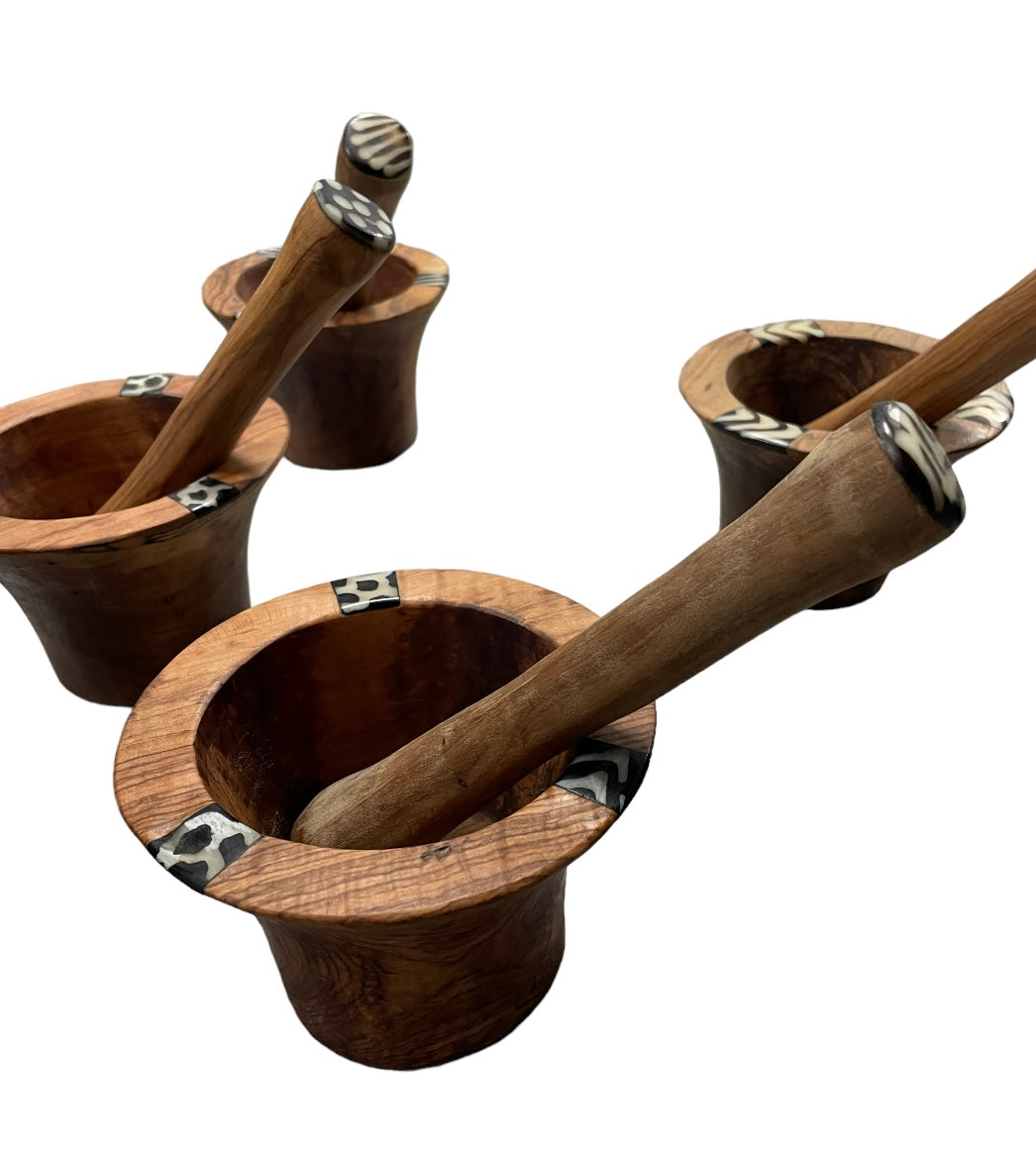 Uganda Olive Wood Mortar & Pestle