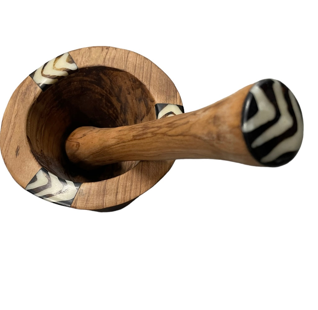 Uganda Olive Wood Mortar & Pestle