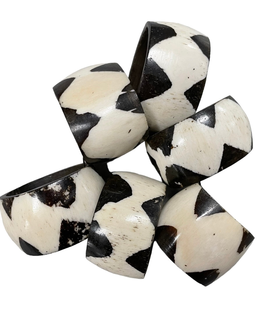 Uganda Bone Napkin Rings - 6 Piece