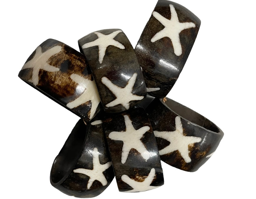 Uganda Bone Napkin Rings - 6 Piece