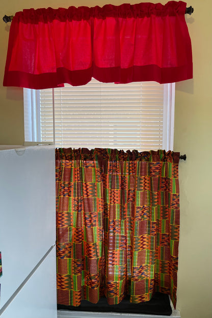 Kitchen Curtain Set - 3 Piece