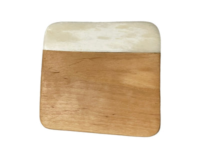 Uganda Olive Wood & Bone Coaster Set - 4 Piece